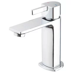 Best Sale ???? Swirl Brue Basin Mini Mono Mixer Tap with Clicker Waste Chrome ????