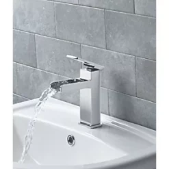 Flash Sale ???? Niagara Waterfall Basin Mono Mixer Tap with Clicker Waste Chrome ???? -Outlet Bathroom Taps Store 2054P A3