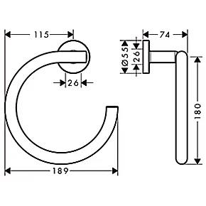 Promo ???? Hansgrohe Logis Universal Towel Ring Chrome ???? 4 Promo ???? Hansgrohe Logis Universal Towel Ring Chrome ???? - Image 2