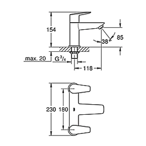 Discount ???? Grohe Start Edge Bath Filler Tap ???? 4 Discount ???? Grohe Start Edge Bath Filler Tap ???? - Image 2