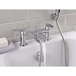 Best Sale ???? Bristan Ertz Deck-Mounted Bath Shower Mixer ???? -Outlet Bathroom Taps Store 594JK A2