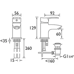 Deals ???? Bristan Capri Basin Mono Mixer Tap with Pop-Up Waste Chrome ???? -Outlet Bathroom Taps Store 604GF A2
