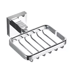 Budget ???? Aqualux Epsom Glass Soap Basket Chrome ????