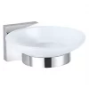 Outlet ???? Aqualux Epsom Glass Soap Dish Chrome ⭐ -Outlet Bathroom Taps Store 636GG P