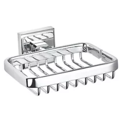 Discount ???? Aqualux Goodwood Glass Soap Basket Chrome ????