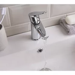 Cheap ???? Bristan Ertz Basin Mixer with Clicker Waste Chrome ???? -Outlet Bathroom Taps Store 825JK A4