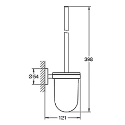 New ???? Grohe Essentials Toilet Brush Set Chrome ???? -Outlet Bathroom Taps Store 833JY A2