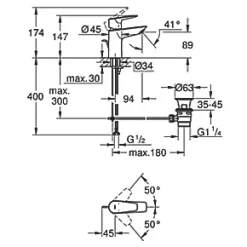 Brand new ???? Grohe StartEdge Basin Mixer with Pop-Up Waste ❤️ 11 Brand new ???? Grohe StartEdge Basin Mixer with Pop-Up Waste ❤️ -Outlet Bathroom Taps Store 976XT A4